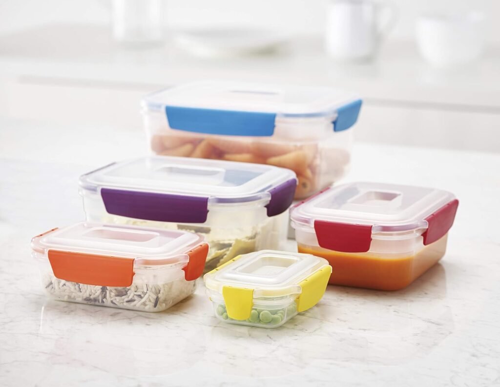 Kitchen storage containers with lids