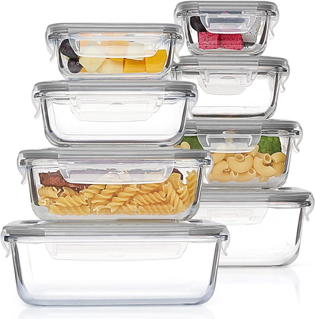 Kitchen storage containers with lids